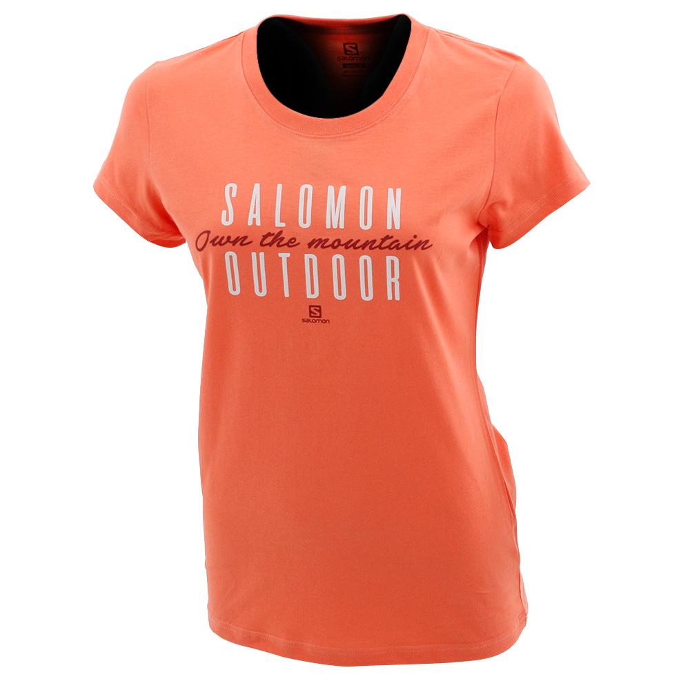 Salomon BEEN THERE SS W Camisetas Mujer - Coral - Colombia (97826-KCGJ)